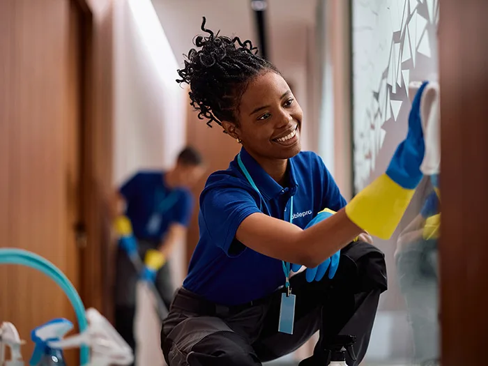 Cleaning services for public schools, private schools, and special education settings.