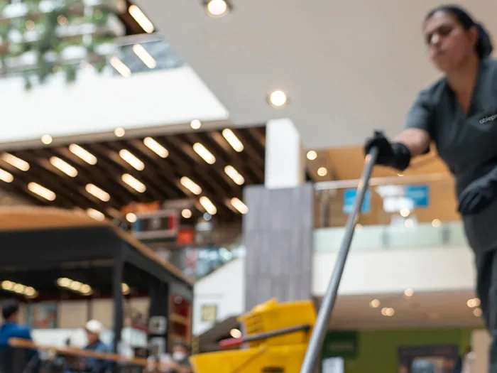 Cleaning services for malls, retail stores, boutiques, and shopping centers.